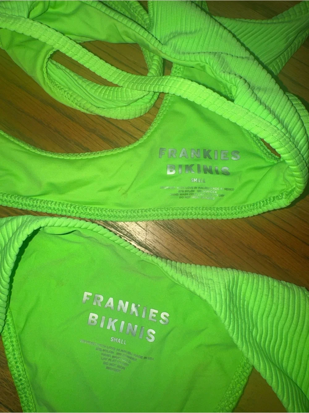 Frankie’s Bikinis Green Glow Cole Bikini Perfect condition